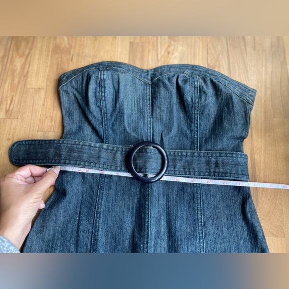 Vintage Forever 21 Belted Pencil Denim Dress, Size Small - Picture 6 of 11